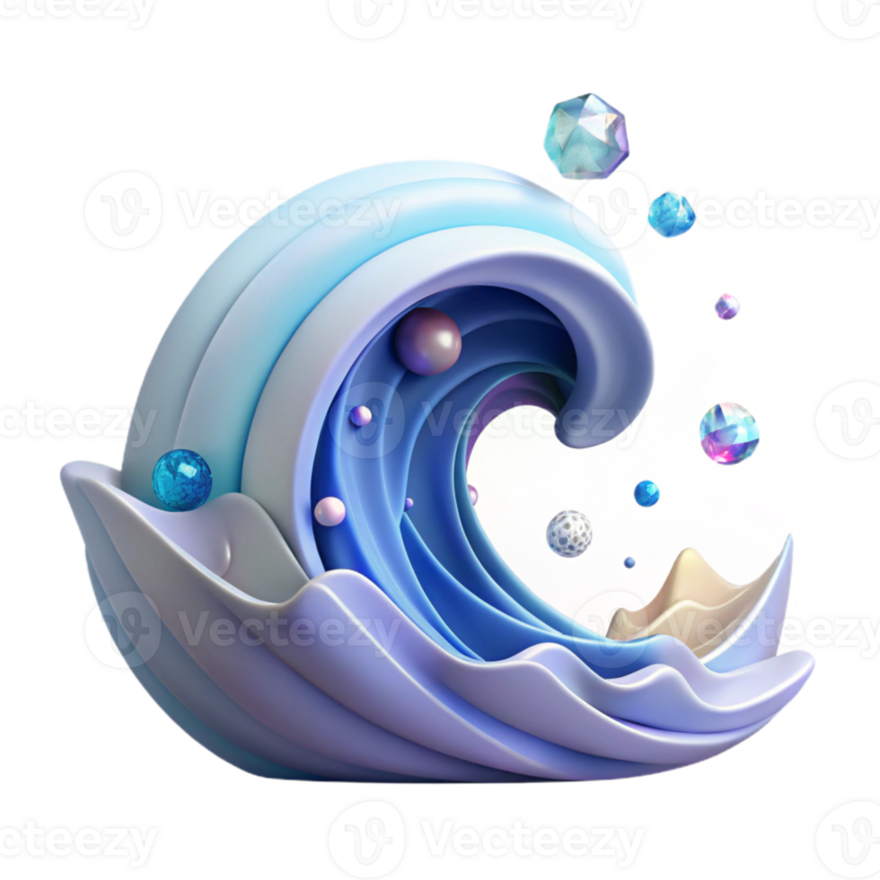 magnificent contemporary Ocean Wave Graphic Isolated for Web Banners authentic png