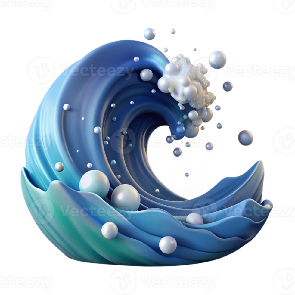 stunning vintage Ocean Wave Graphic Isolated for Web Banners png