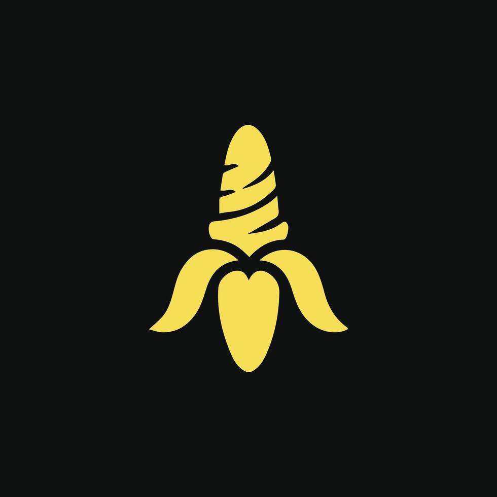 Banana Ice Cream Logo vector
