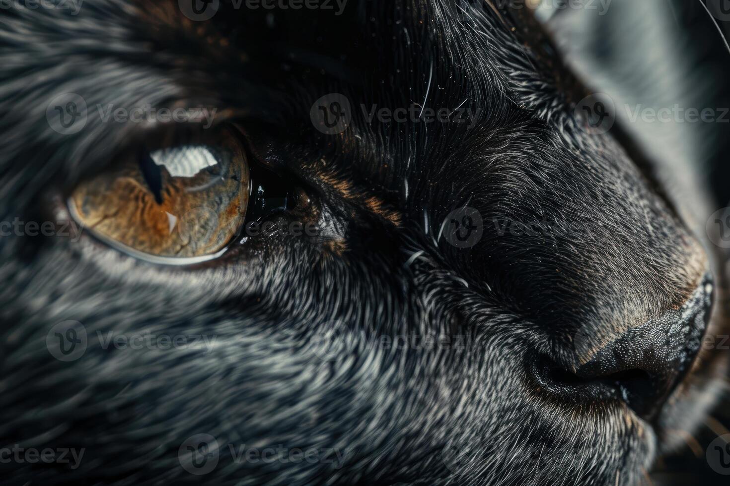 Sleek Black Panther Fur with Coffee Bean Highlighting Bold Flavor Concepts photo