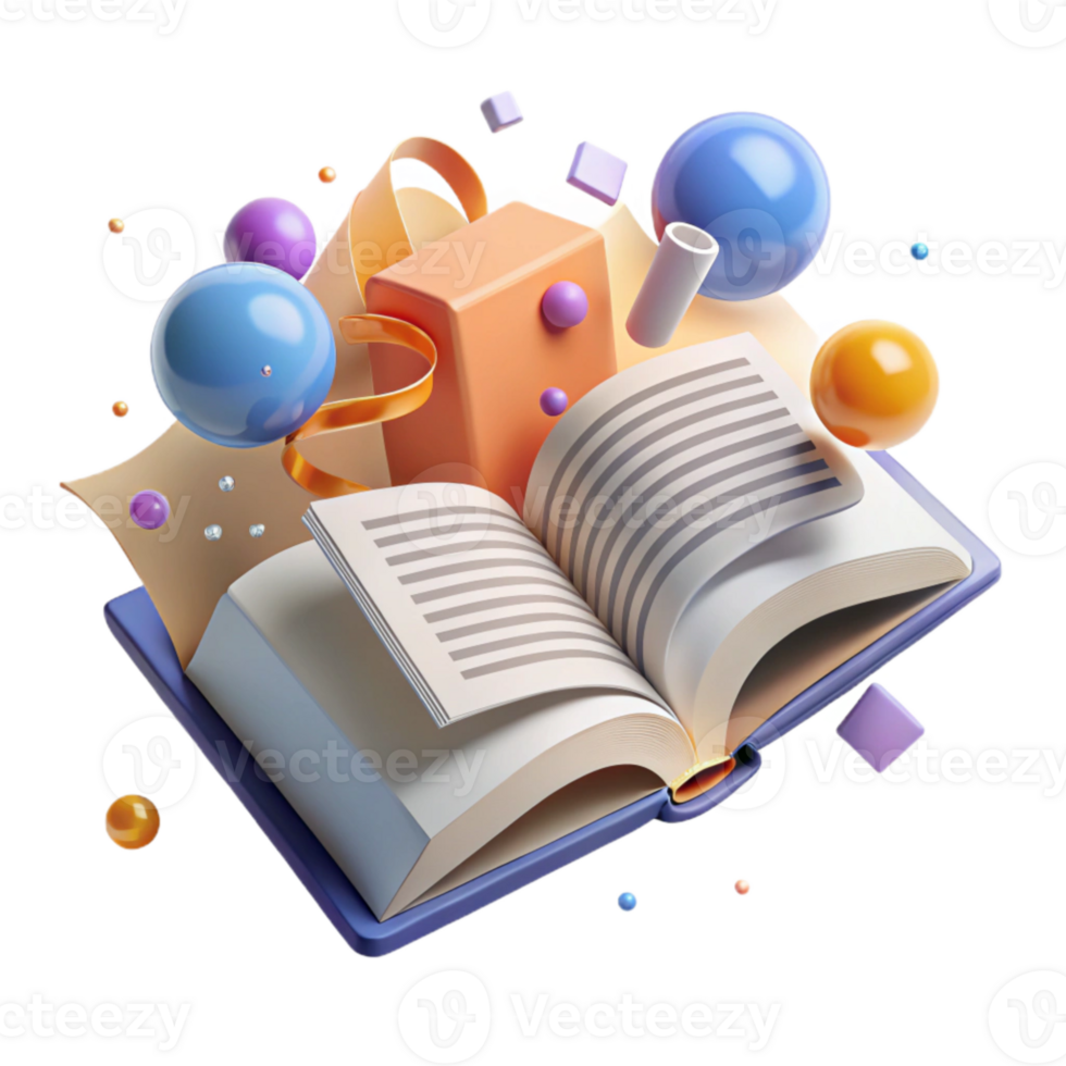 impressive artistic Open Book Showing Text Cutout for Educational Resources original png
