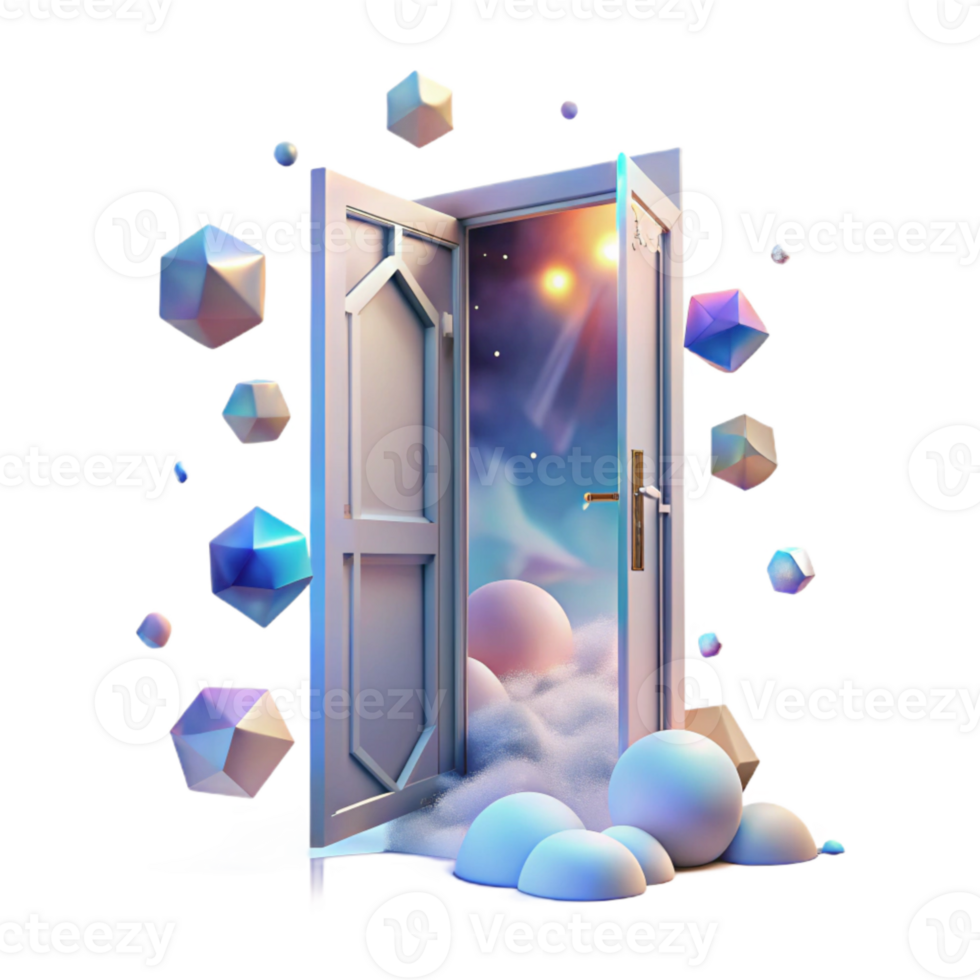 magnificent creative Open Door to Sky Transparent Dreamlike Escape authentic png