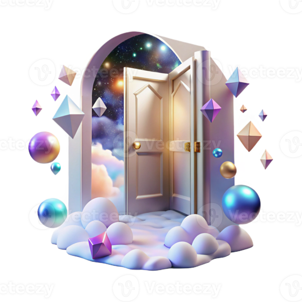 elegant rustic Open Door to Sky Transparent Dreamlike Escape original png