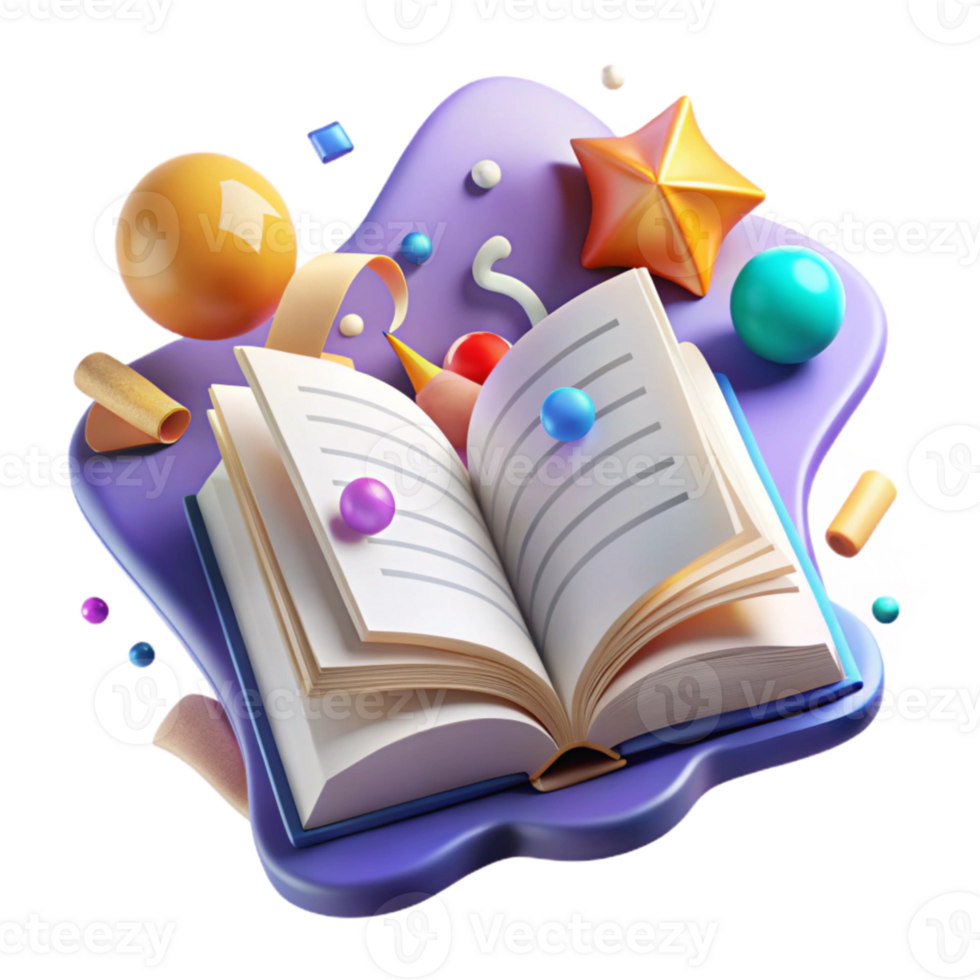 magnificent contemporary Open Textbook with Notes Learning Resource Transparent Background for Studying high quality png