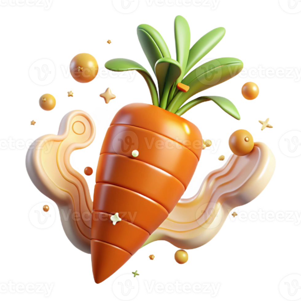 wonderful creative Orange Carrot Vegetable Root Crop Isolated for Healthy Recipes premium png
