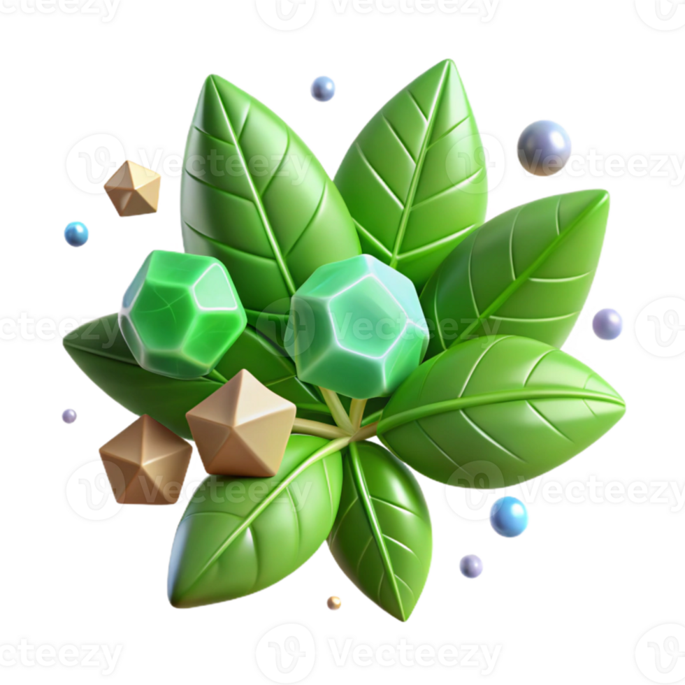 vibrant abstract Oregano Green Leaf Texture Italian Herb Transparent high quality png