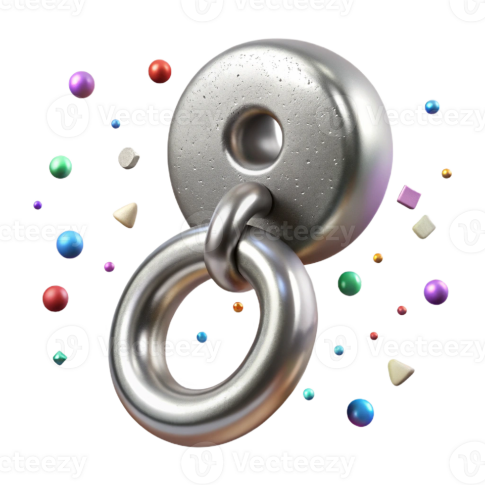 beautiful contemporary Ornament Hook Silver Metal Isolated for Holiday Projects genuine png