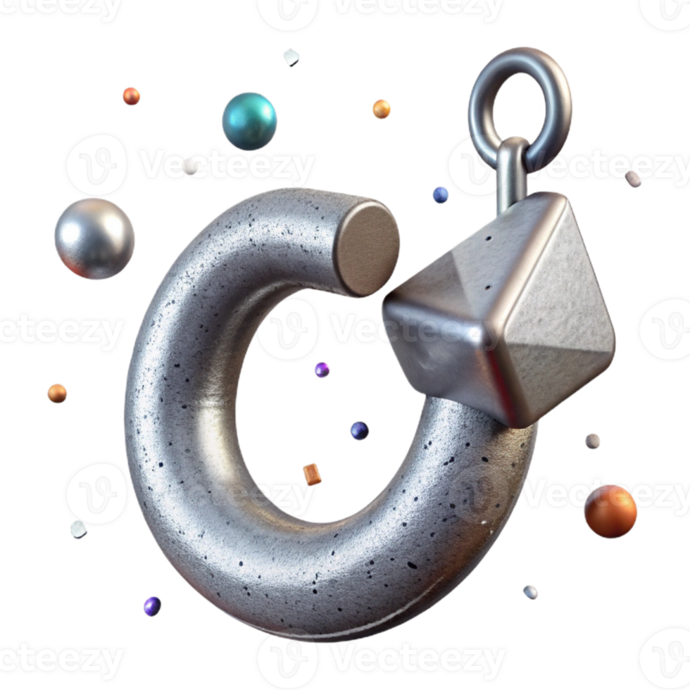 extraordinary contemporary Ornament Hook Silver Metal Isolated for Holiday Projects detailed png