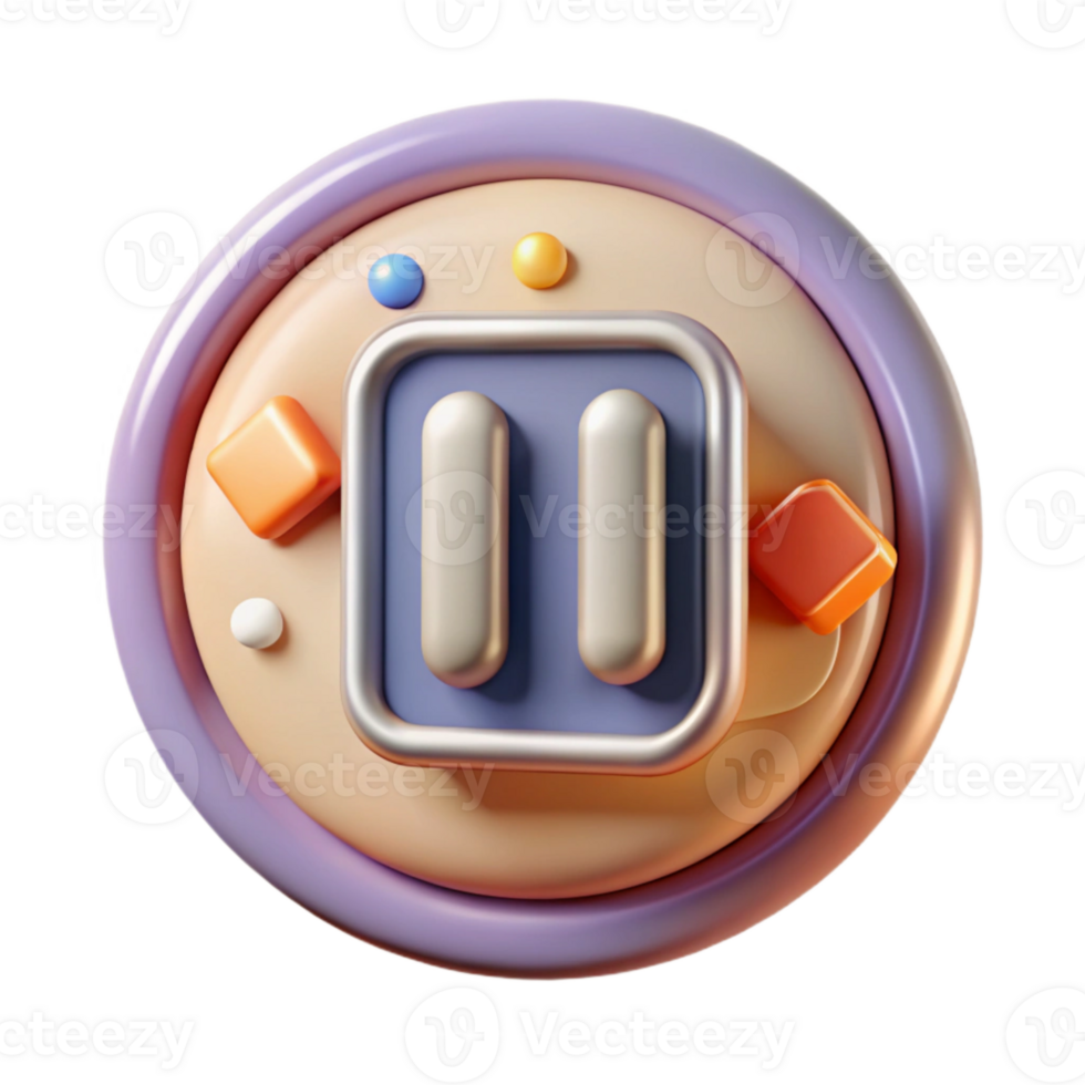 impressive vintage Outline Pause Icon Cutout for Music Interfaces exclusive png