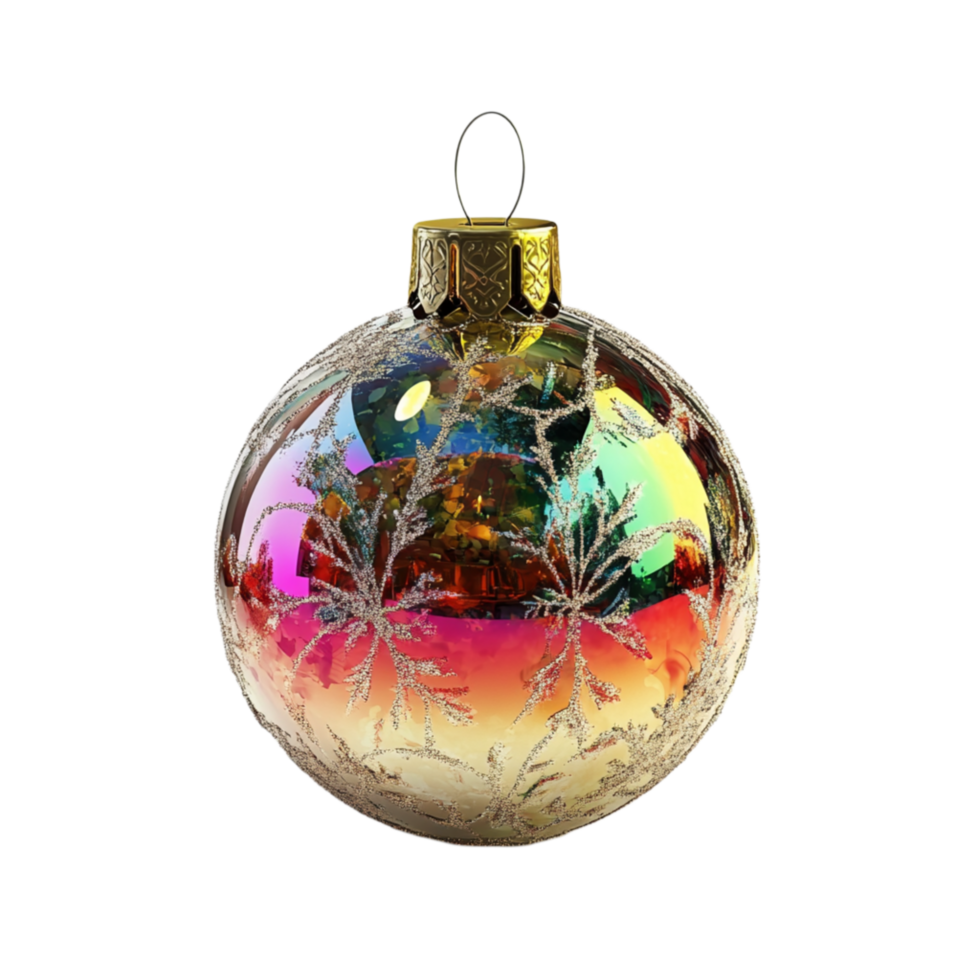 Elegant Gold and Pink Christmas Bauble png