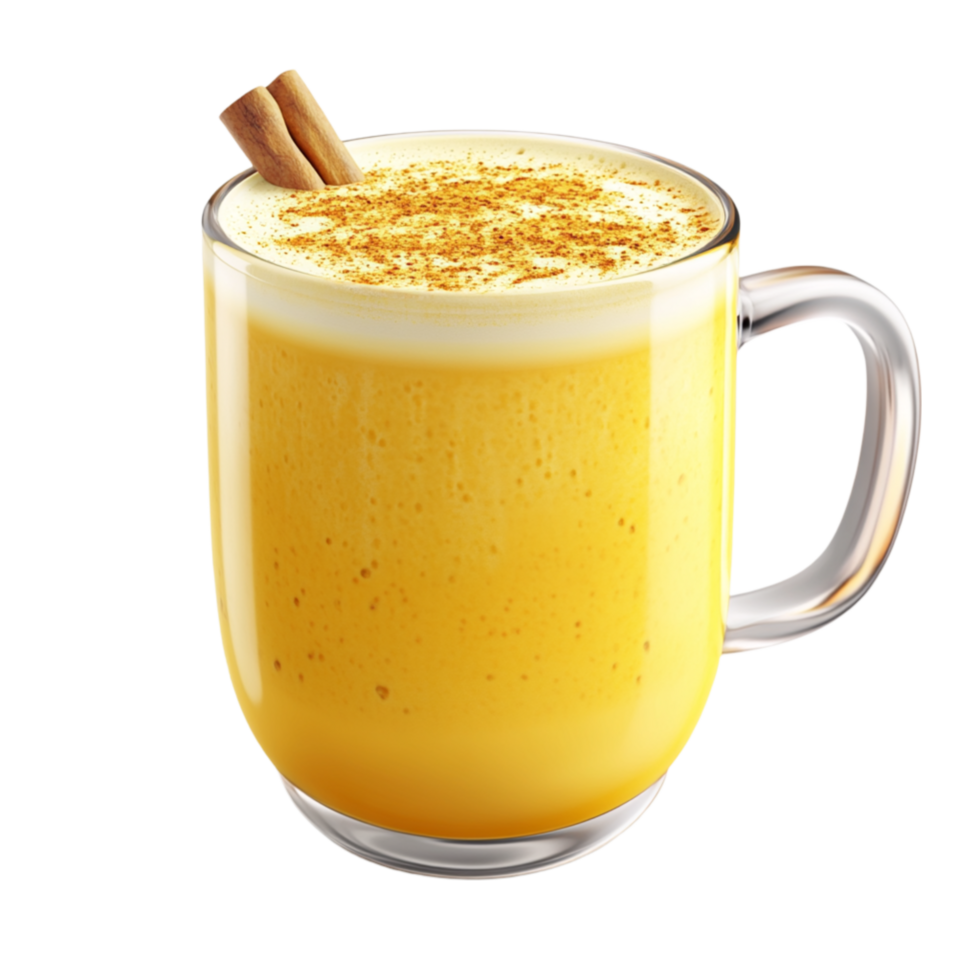 Glass of Orange Juice with Cinnamon and Cinnamon Stick png