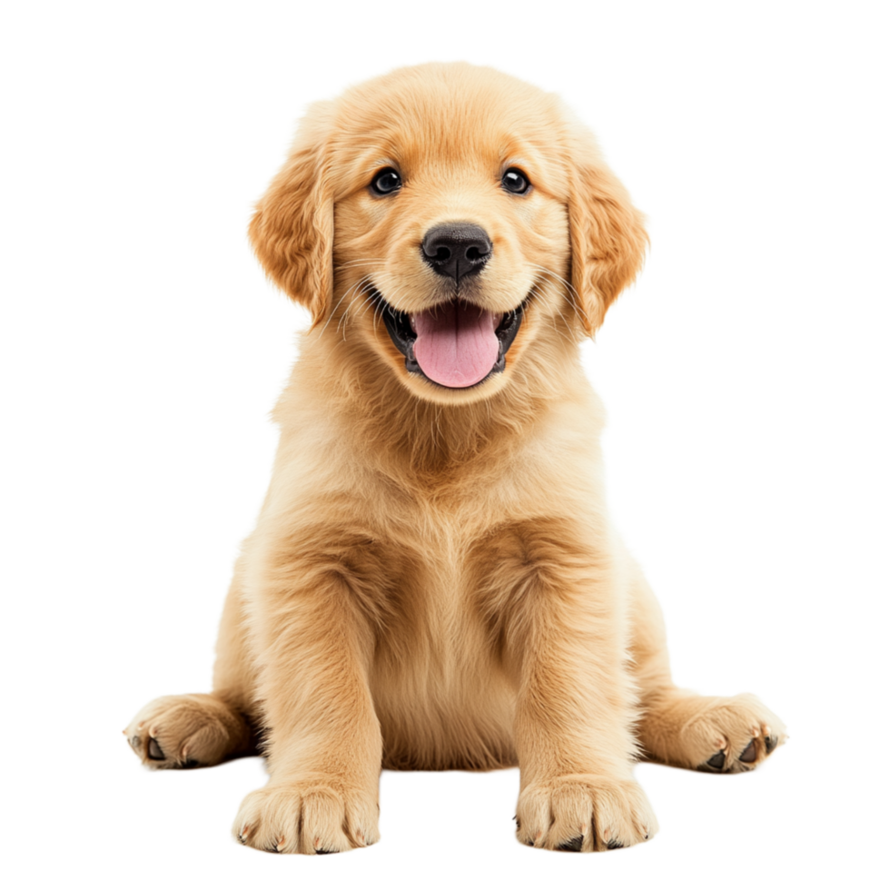 Cute Golden Retriever Puppy Sitting png