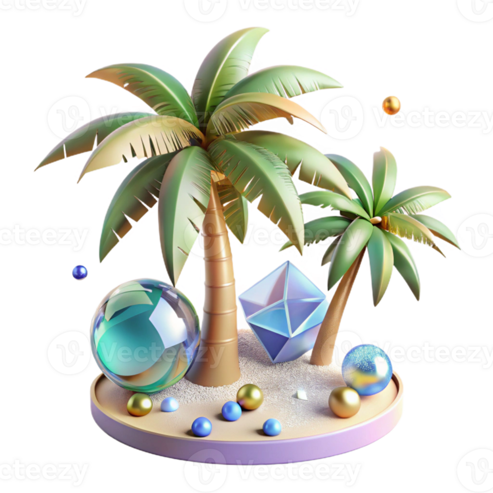 impressive rustic Palm Tree Tropical Paradise Transparent for Summer Vacations genuine png