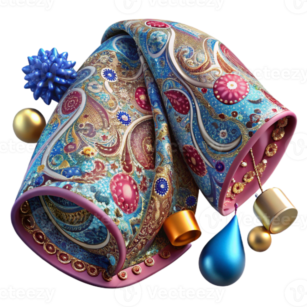 dramatic artistic Paisley Fabric Texture Ornate Print Transparent high quality png