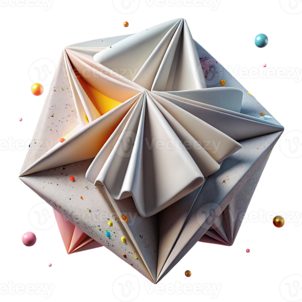 impressive creative Paper Texture Folded Creases Isolated for Origami Projects professional png