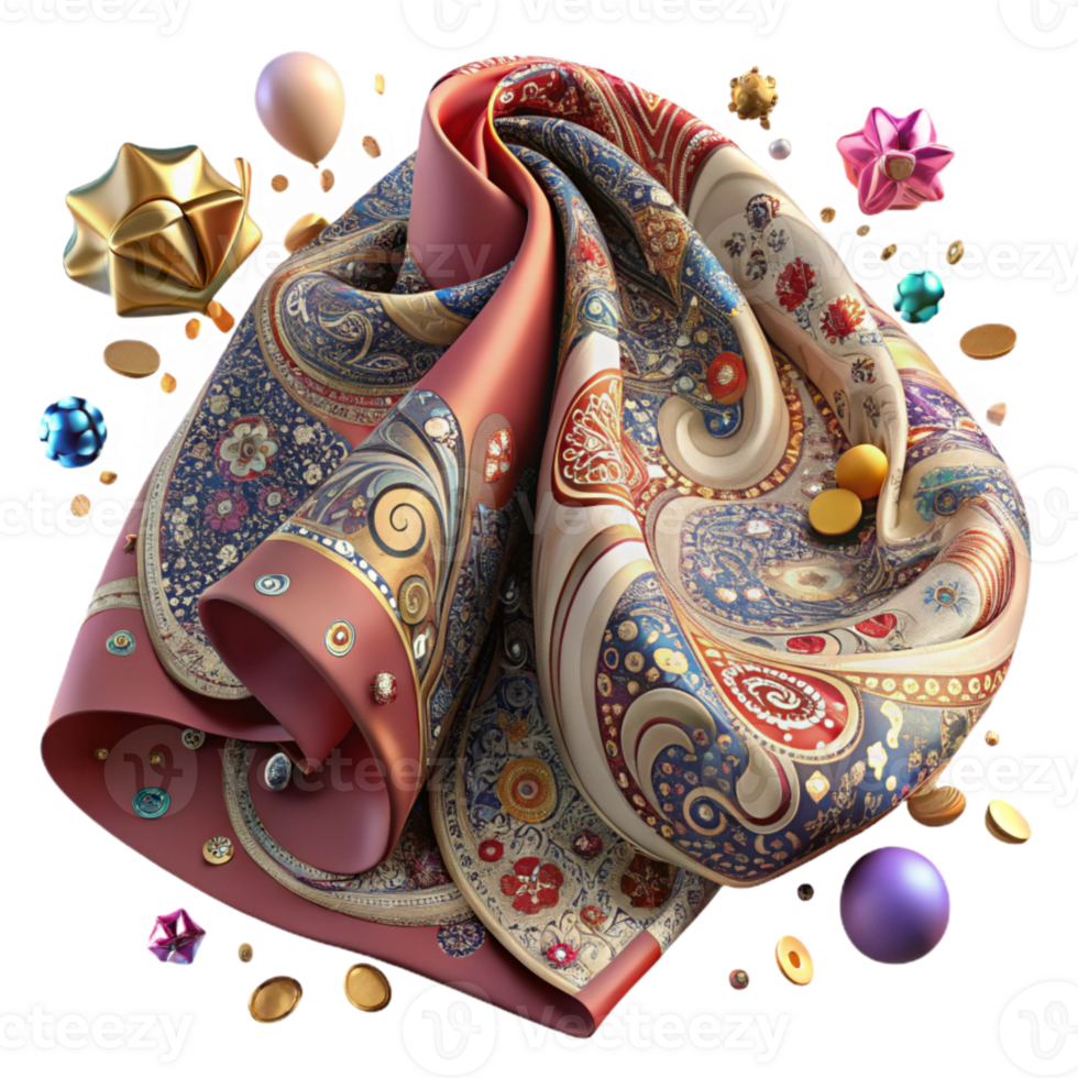 magnificent creative Paisley Fabric Texture Ornate Print Transparent original png