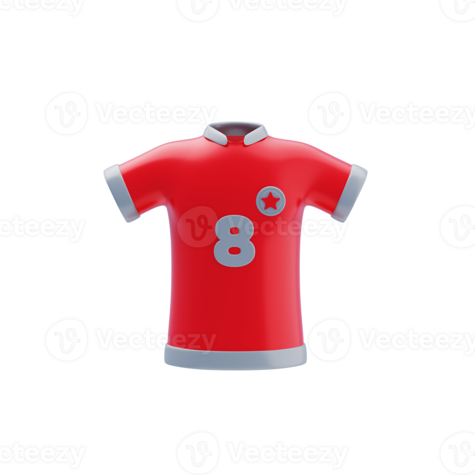 Player T-Shirt 3D Icon. Football T-shirt 3D Icon png