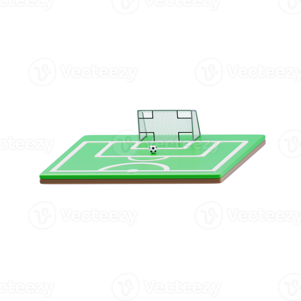 Football Practice Net 3D Icon. Soccer training equipment 3d icon png