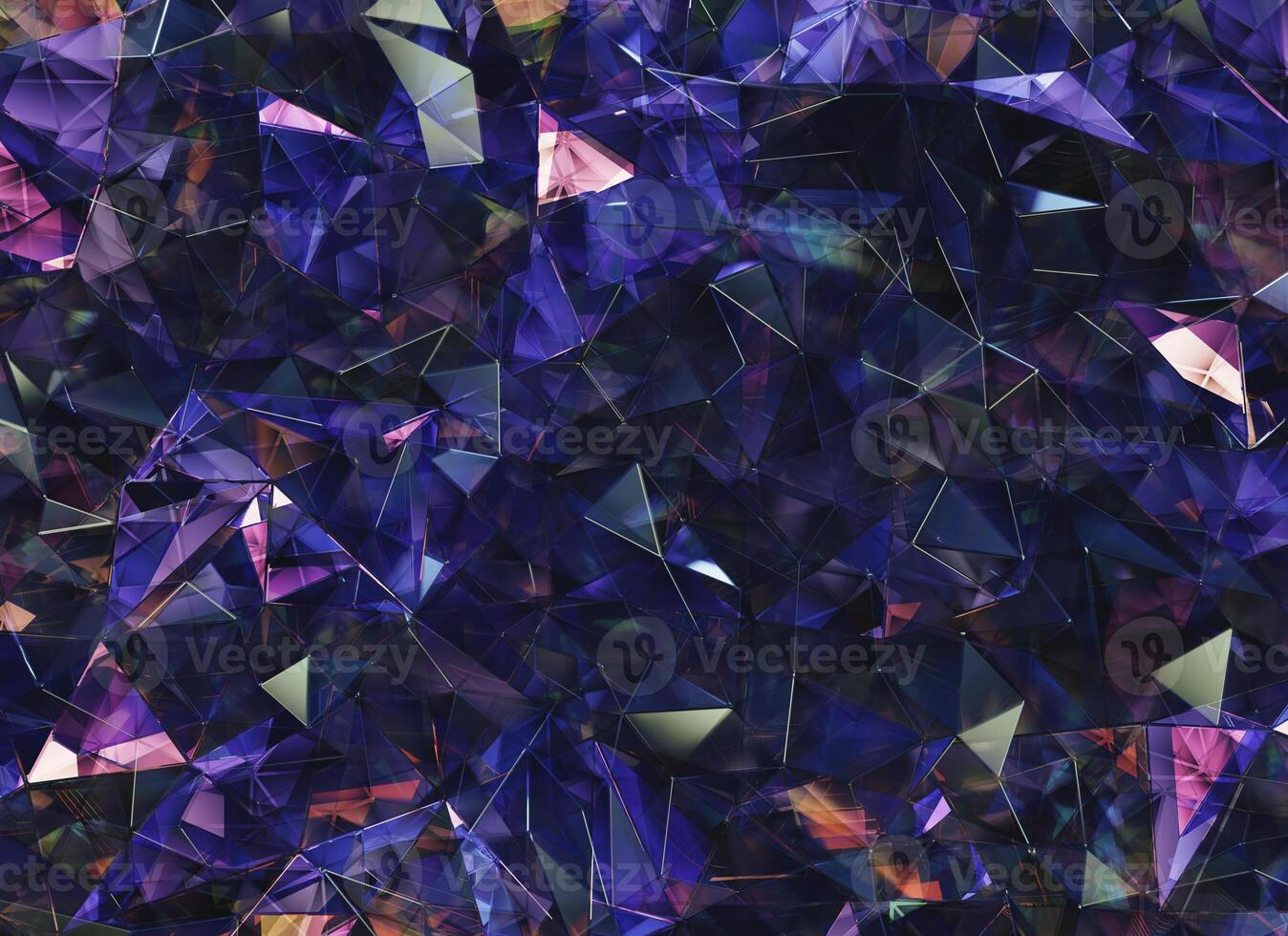 Luxury Abstract Realistic Deep Purple Crystal Texture Reflection Close Up Background 3D rendering photo