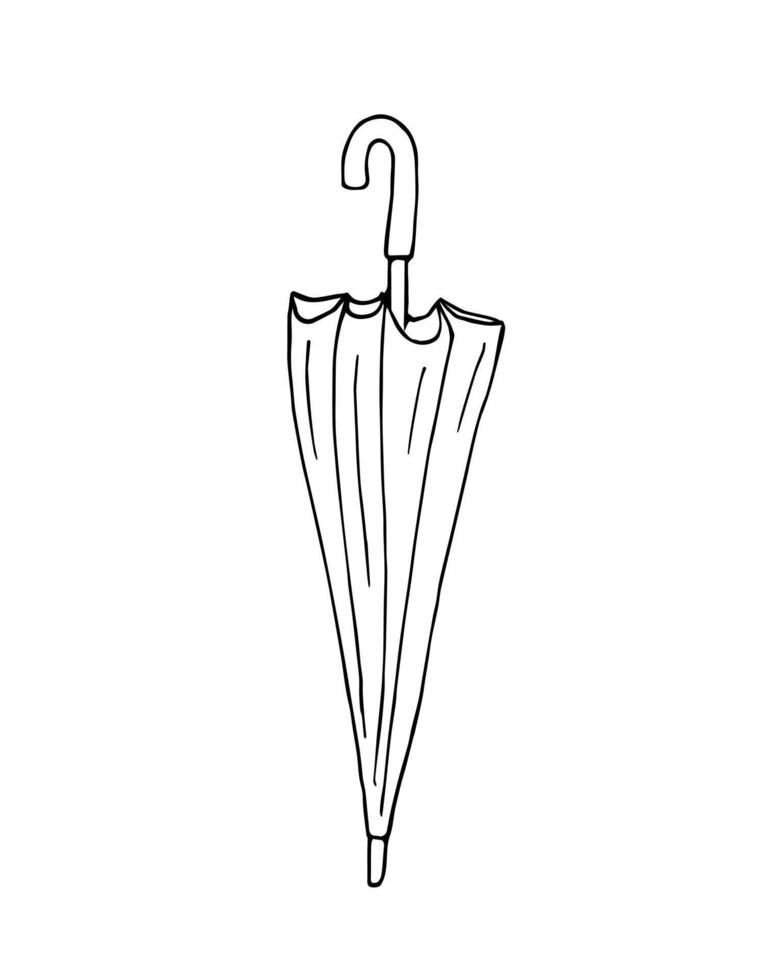 Hand drawn umbrellas vector