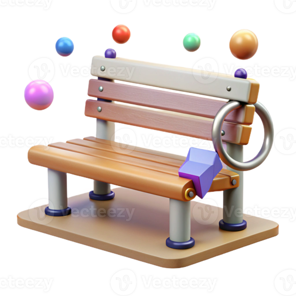 stunning vintage Park Bench with Dog Leash Hook Cutout for Pet Friendly Park genuine png