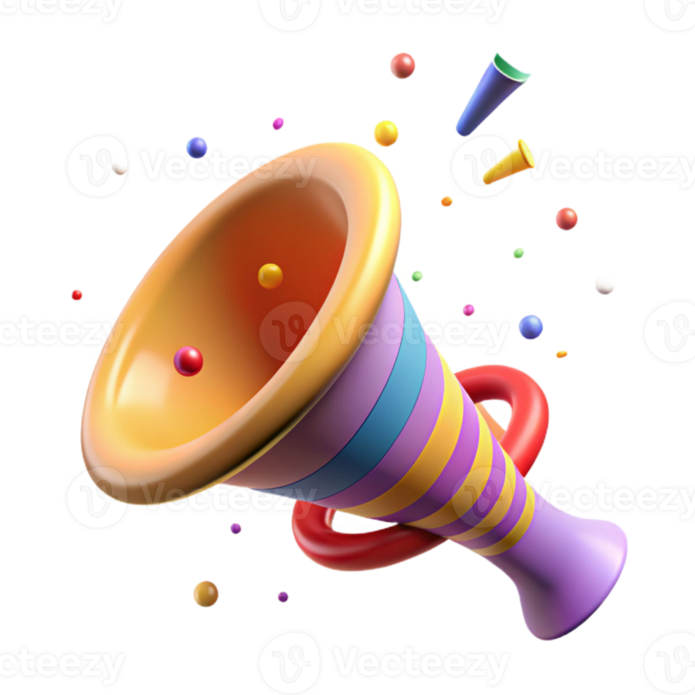 impressive traditional Party Horn Blower Isolated Making Noise for Festive Fun high quality png