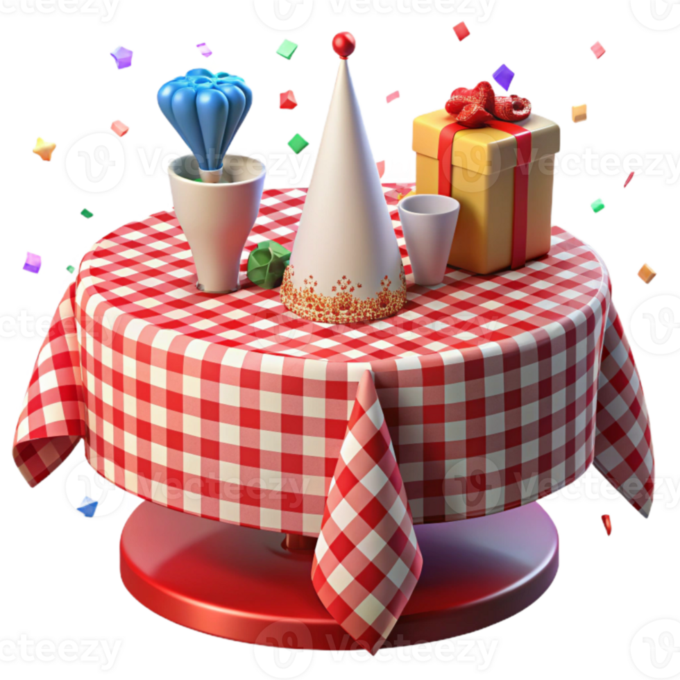 magnificent abstract Party Tablecloth Checkered Pattern Red White Cutout png