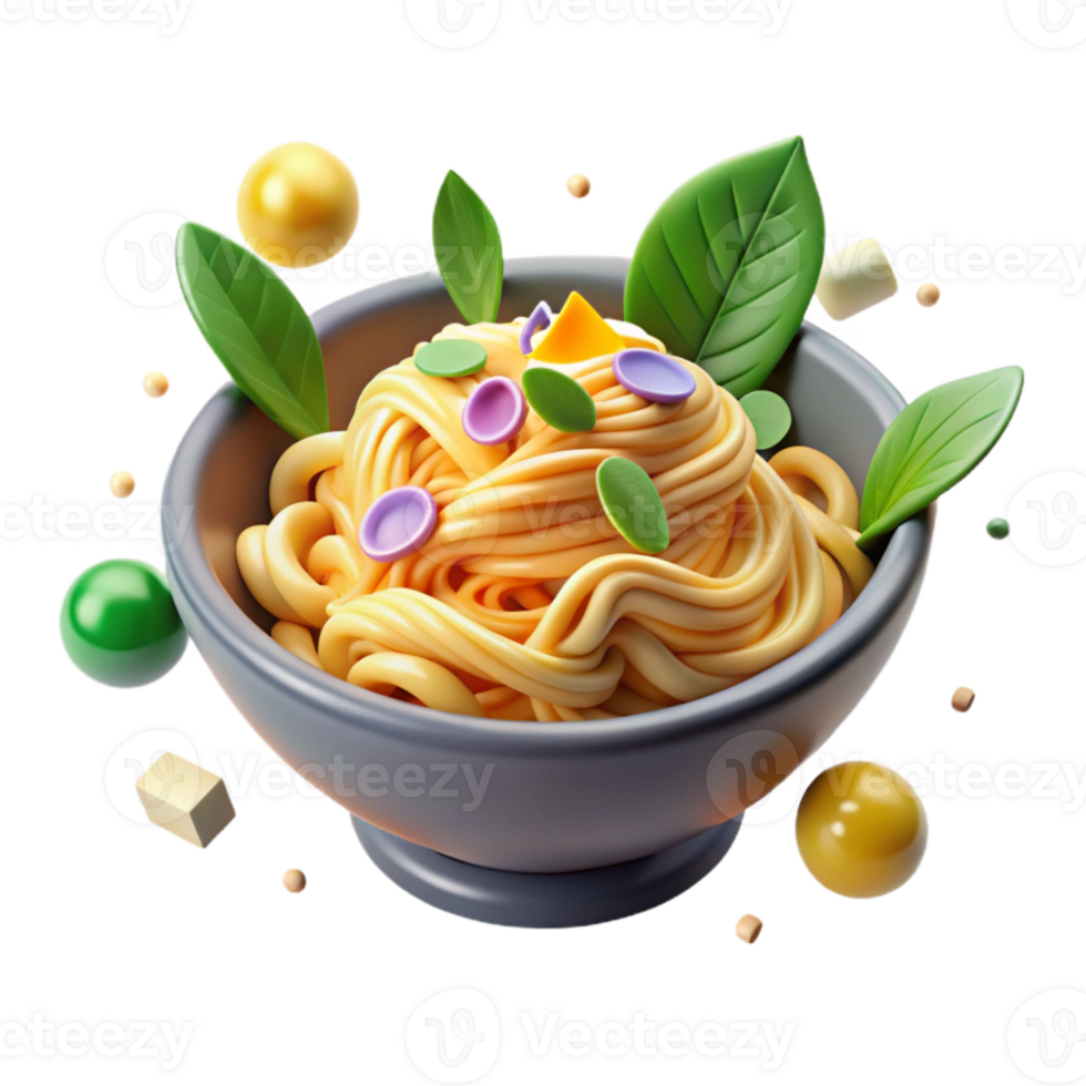 serene artistic Pasta Dish with Basil Cutout for Italian Restaurant Menu high quality png
