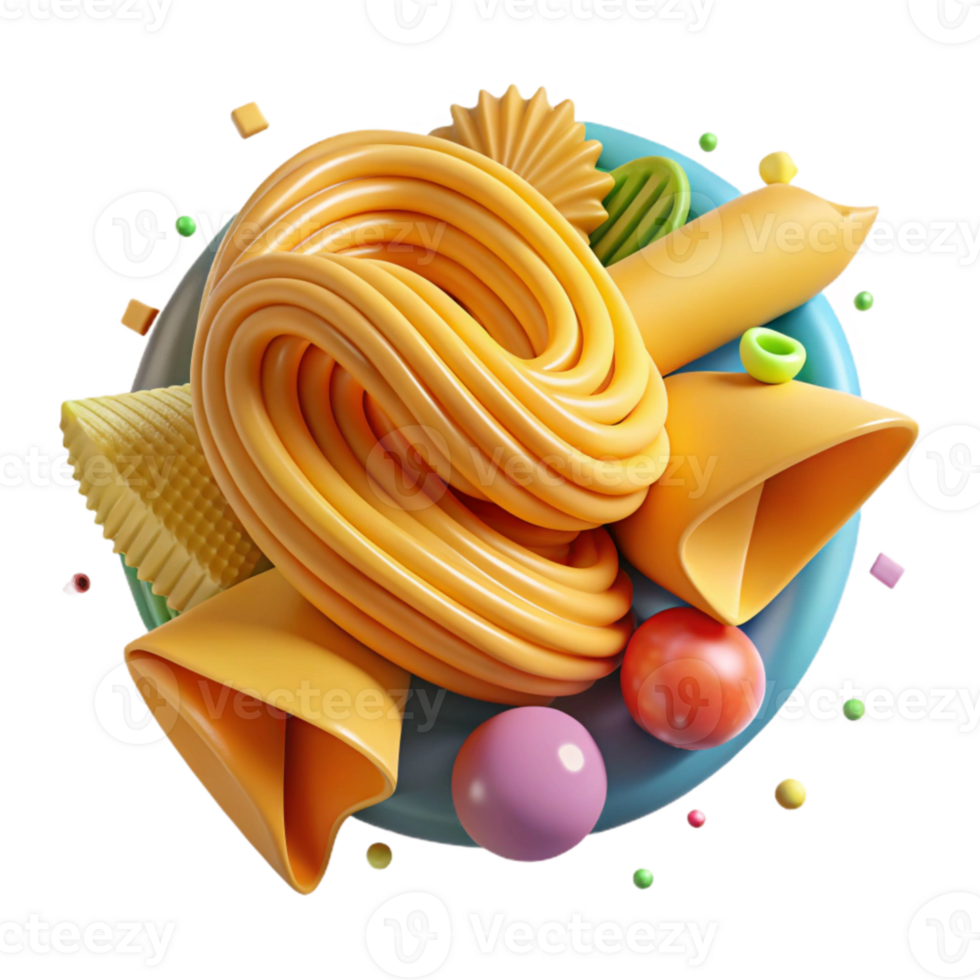 extraordinary creative Pasta Italian Cuisine Cutout for Food Blog Illustrations professional png