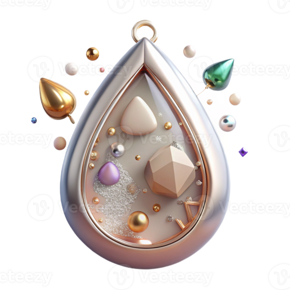 magnificent traditional Platinum Pendant Teardrop Shape Transparent for Elegant Jewelry genuine png