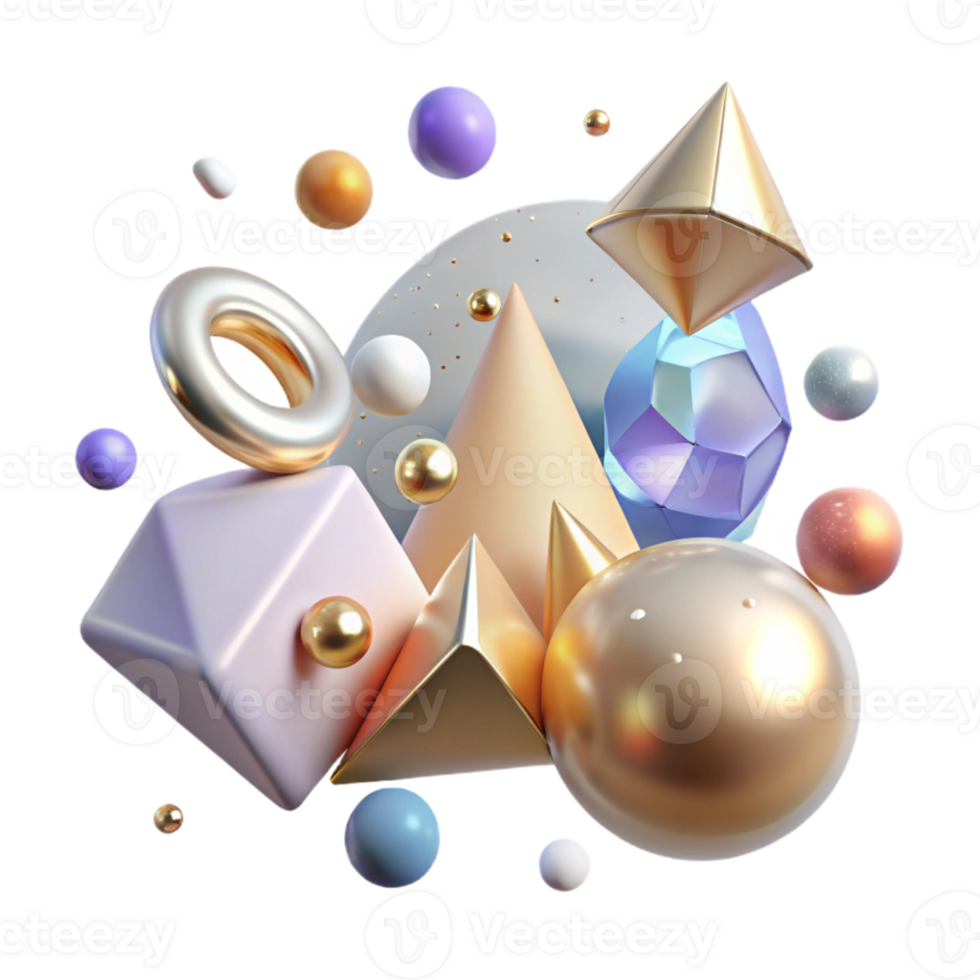 magnificent modern Shapes with Transparent Background for Design Flexibility detailed png