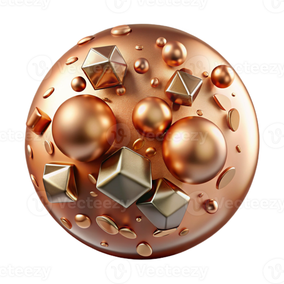 vibrant traditional Polished Copper Surface Texture Cutout for Metallic Effects high resolution png