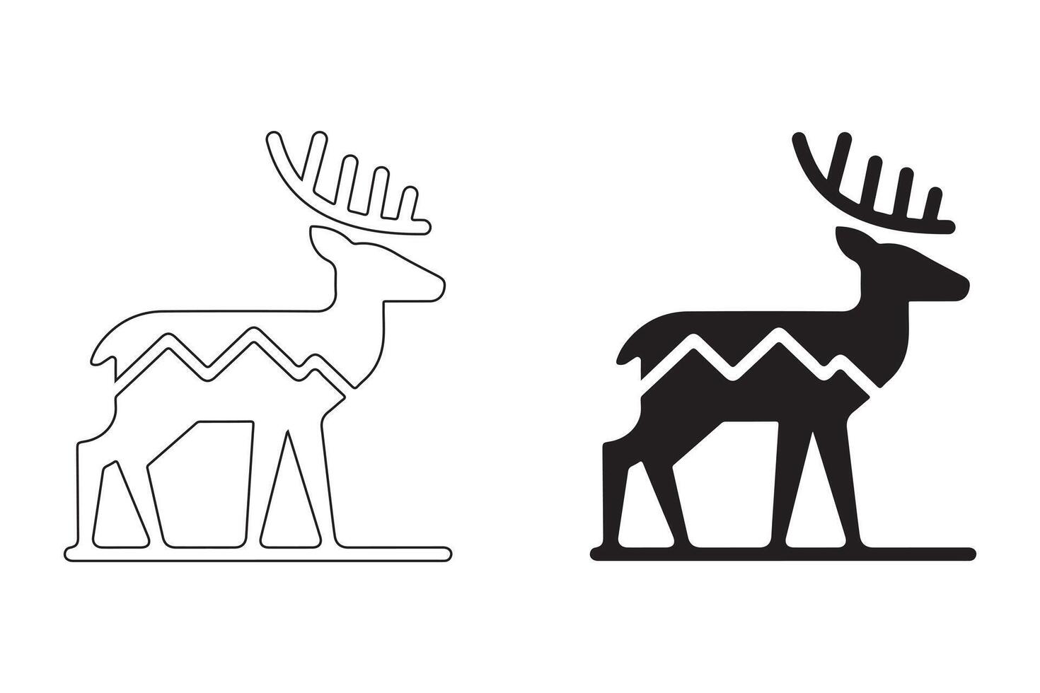Clean and Striking Deer with Scenic Background for Digital Use vector
