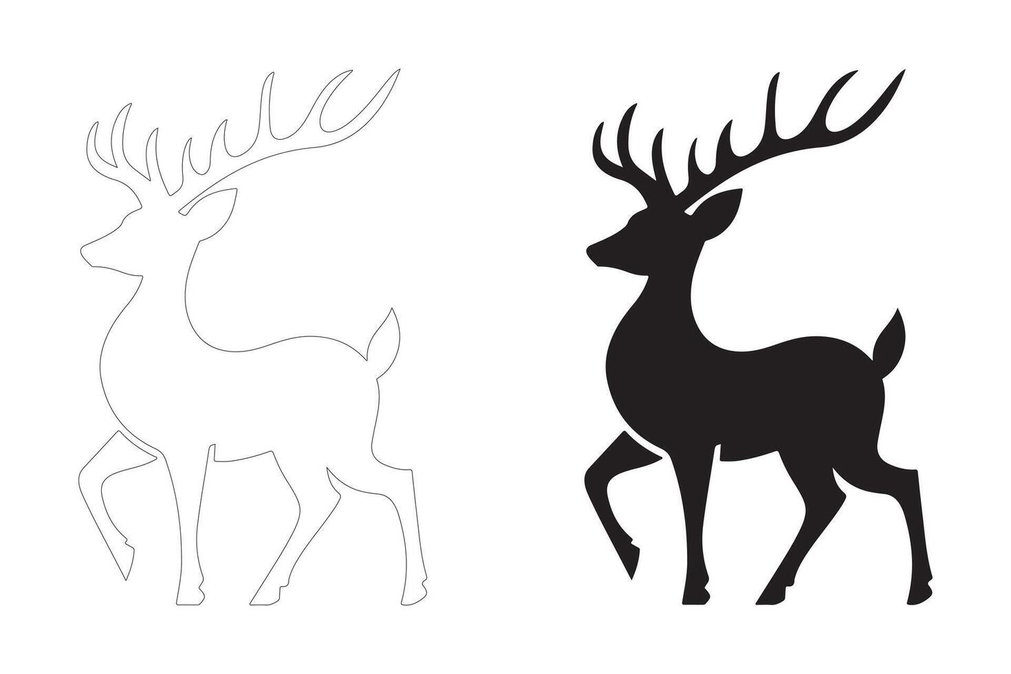 Bold Deer Silhouette for Modern Branding and Art vector