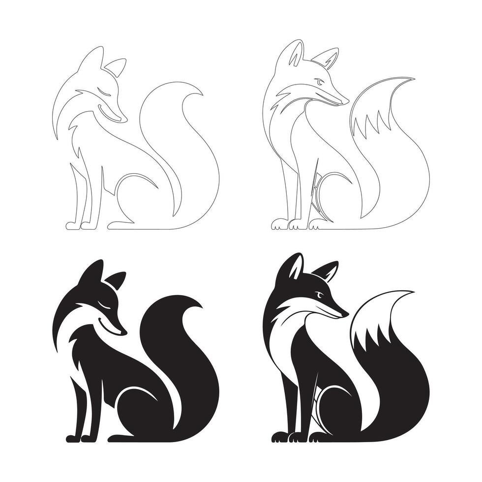 Majestic and Stylish Fox Designs for Digital and Print Use vector