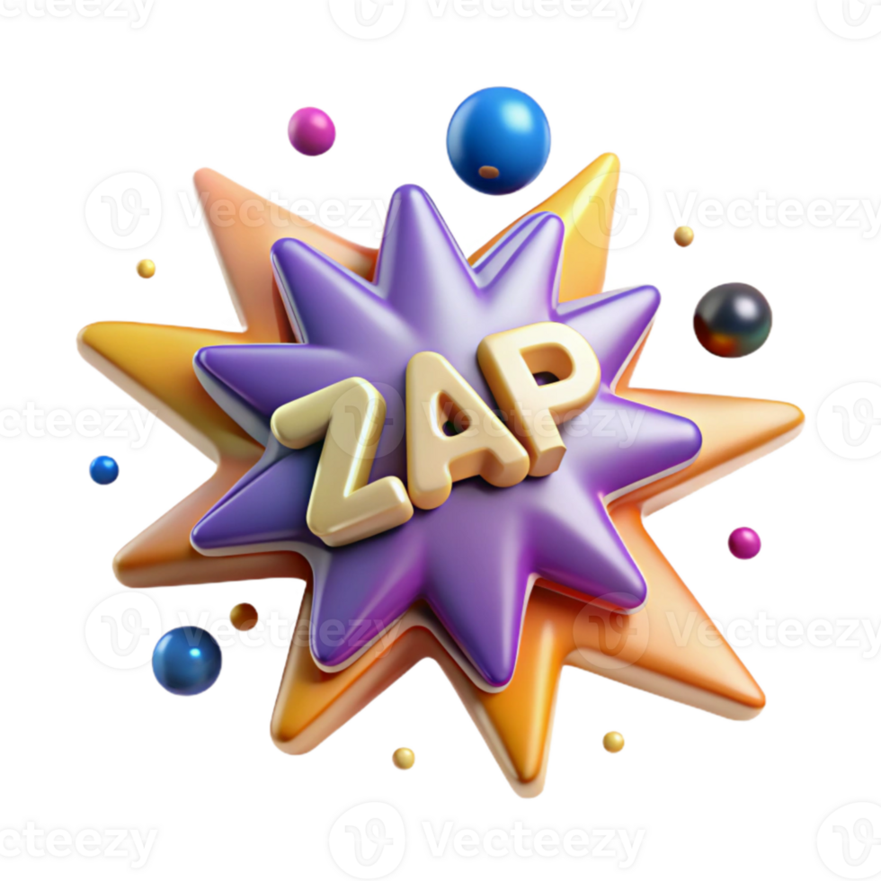 wonderful vintage Pop Art Style Comic Book Sound Effect Zap Transparent professional png