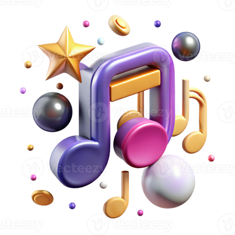 wonderful rustic Pop Art Style Music Note Symbol Design Cutout png