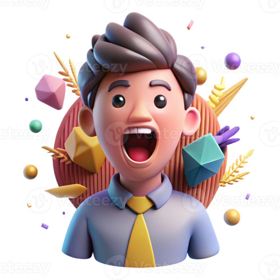 stunning classic Pop Art Style Open Mouth Wow Expression Cutout png