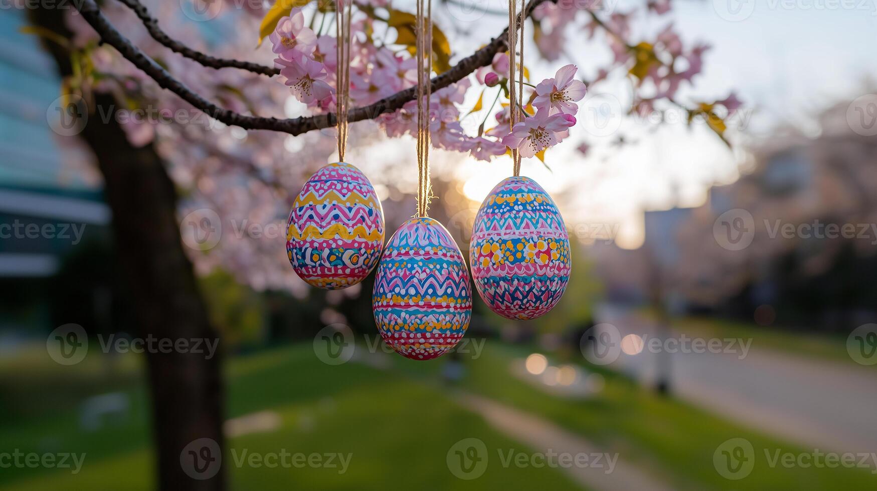 Spring Tree with Easter Eggs photo