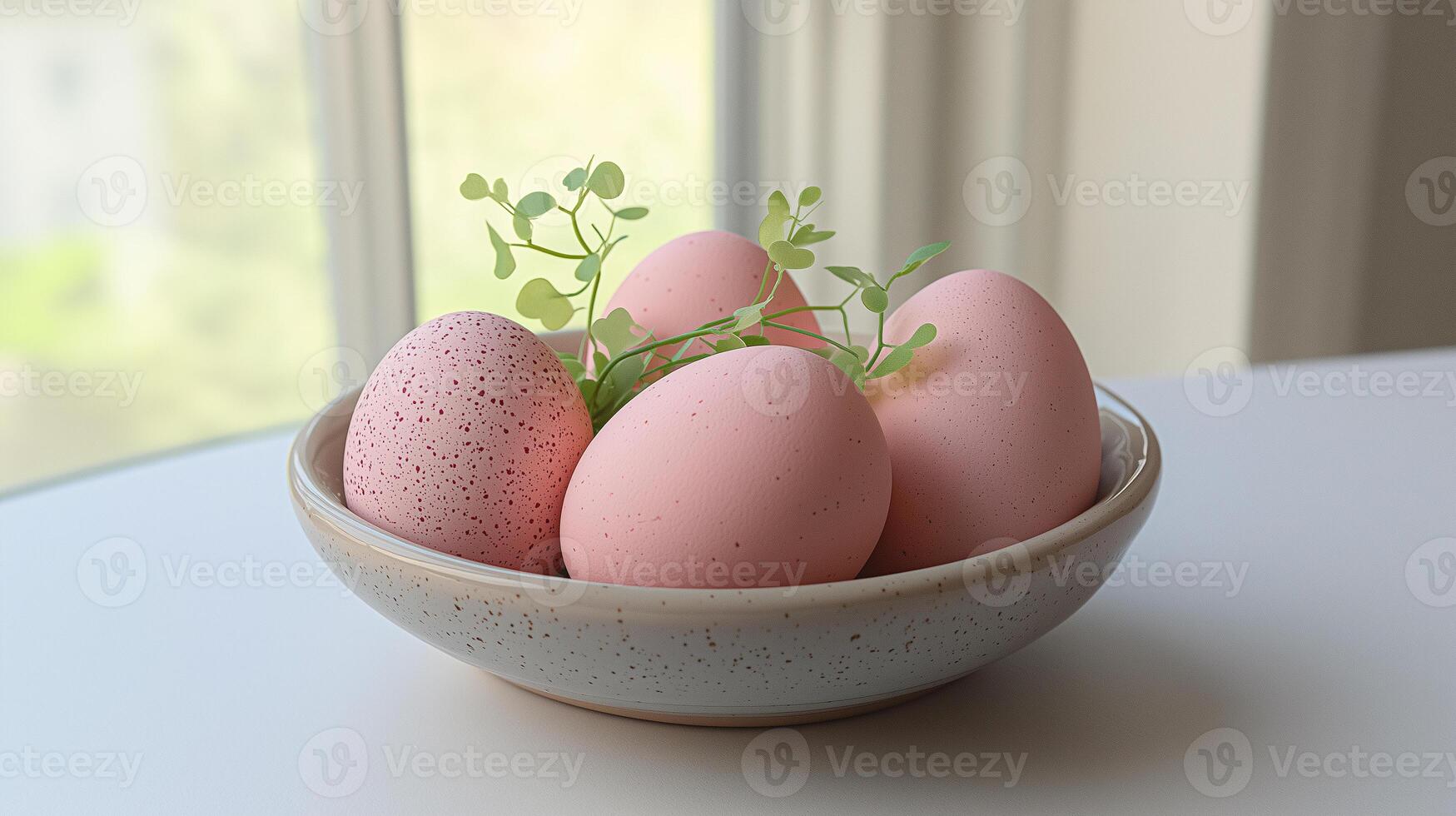 Pink Easter Eggs Display photo