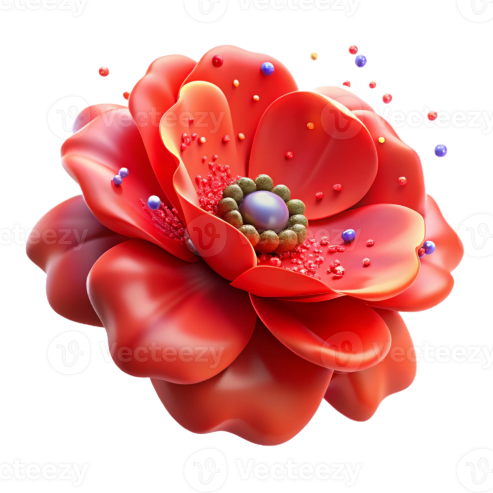 dramatic modern Poppy Red Flower Texture Field of Flowers Isolated original png