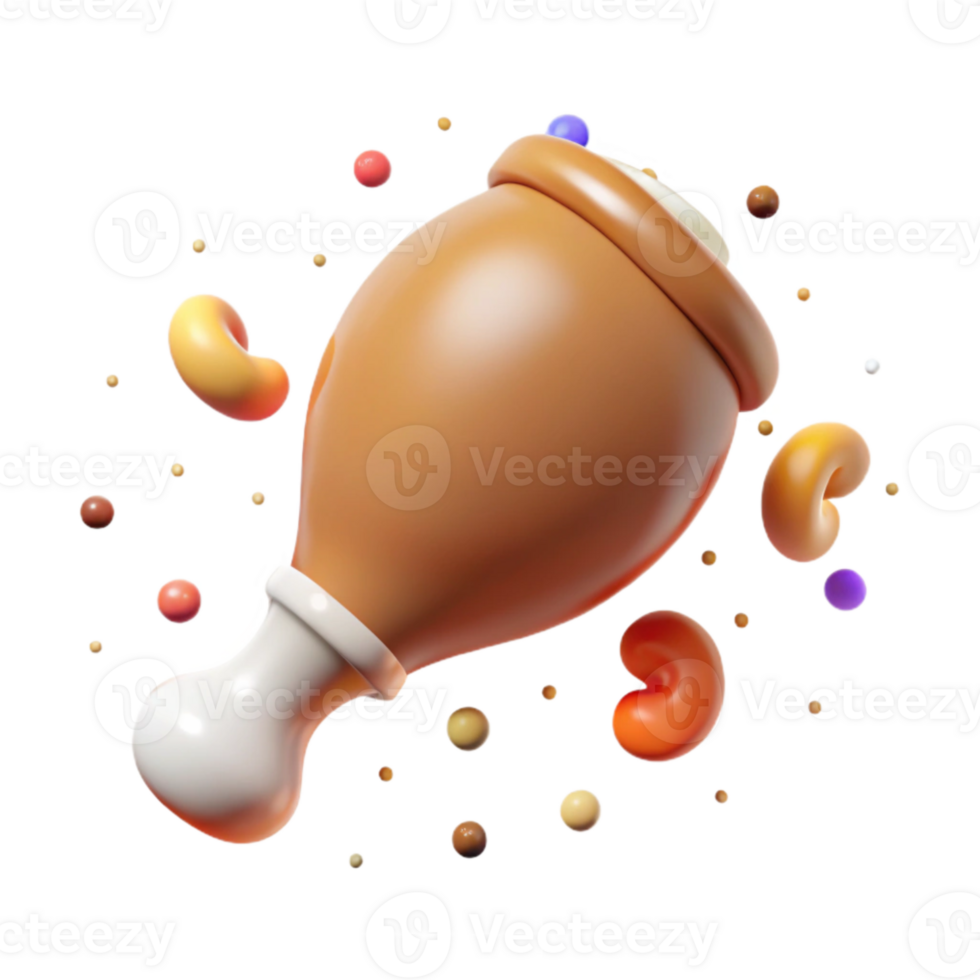 dramatic artistic Poultry Chicken Leg Cutout for Restaurant Menus genuine png