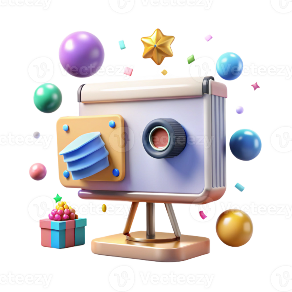 elegant creative Presentation Screen Projector Transparent for Business Graphics detailed png