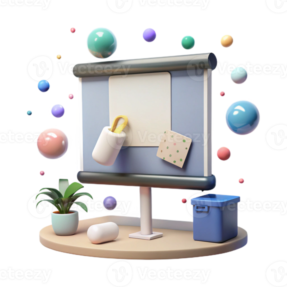 magnificent abstract Projector Screen Presentation Display Isolated for Conference Room Setup high resolution png