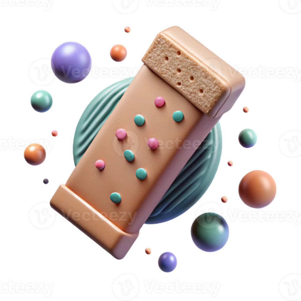 dramatic minimalist Protein Bar Nutrition Supplement Isolated for Healthy Snacks premium png