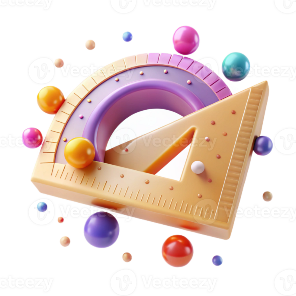 magnificent artistic Protractor with Angles Math Measurement Tool Isolated for Geometry exclusive png