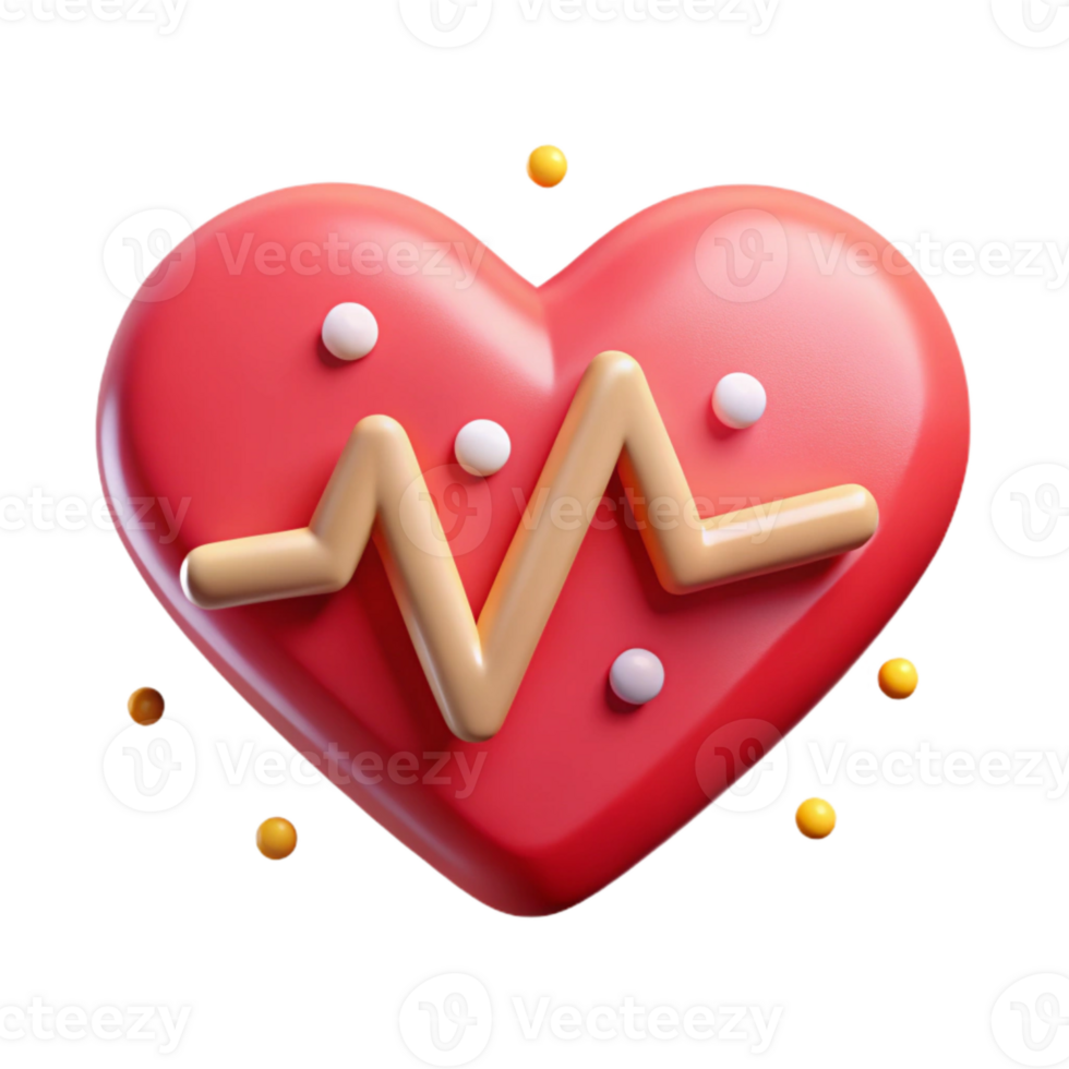 extraordinary artistic Pulse Heartbeat Medical Icon Isolated for Fitness Apps detailed png