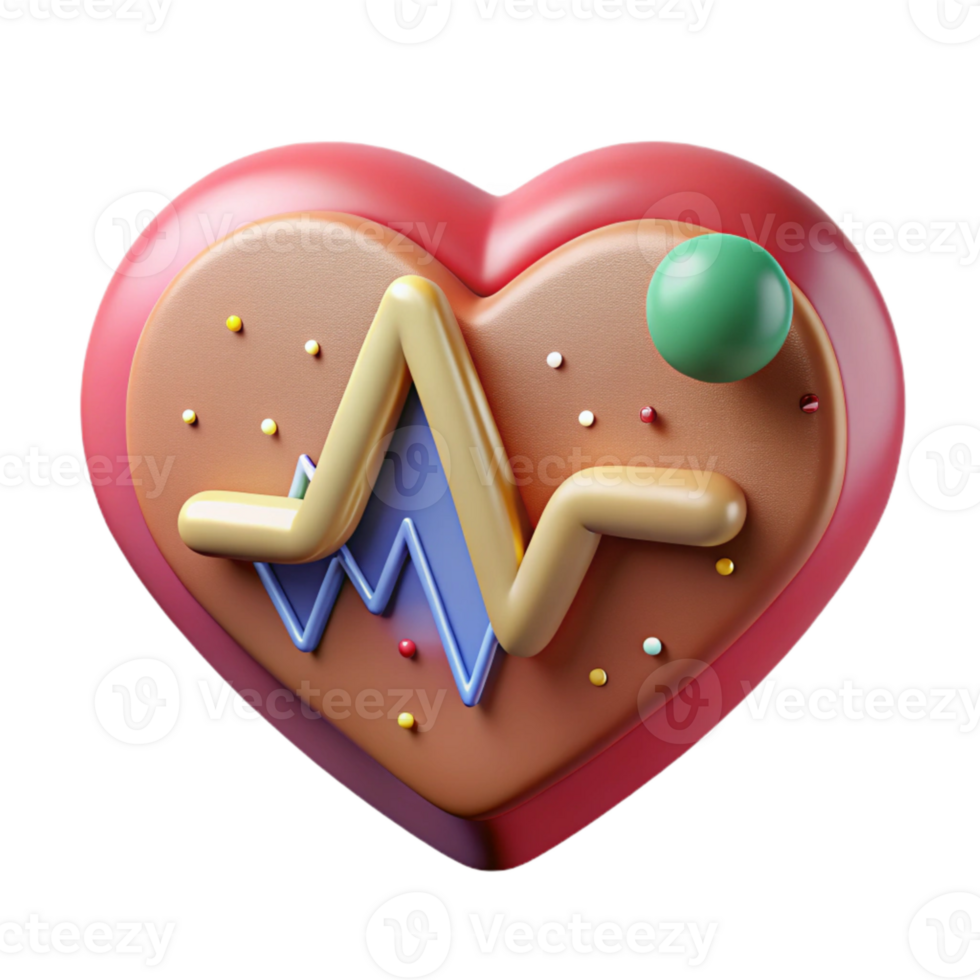 impressive artistic Pulse Heart Rate Medical Icon Cutout for Fitness Apps exclusive png
