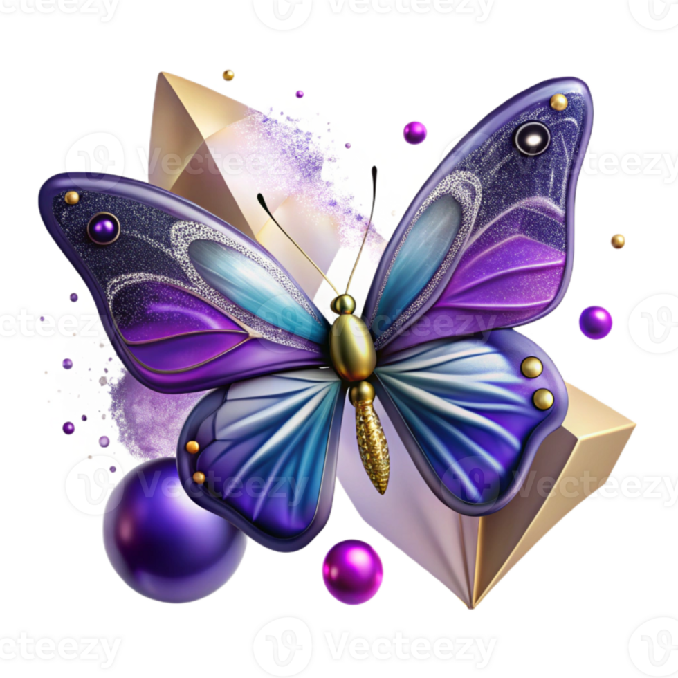 wonderful minimalist Purple Butterfly Insect Winged Creature Transparent for Nature Illustrations premium png