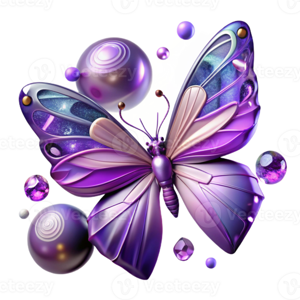 wonderful vintage Purple Butterfly Insect Winged Creature Transparent for Nature Illustrations premium png